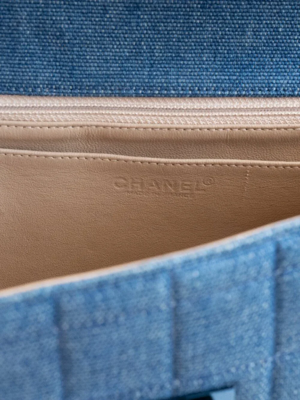 CHANEL Vintage Denim Chocolate Bar Mademoiselle Top Handle Bag 2001 - Picture 13 of 15